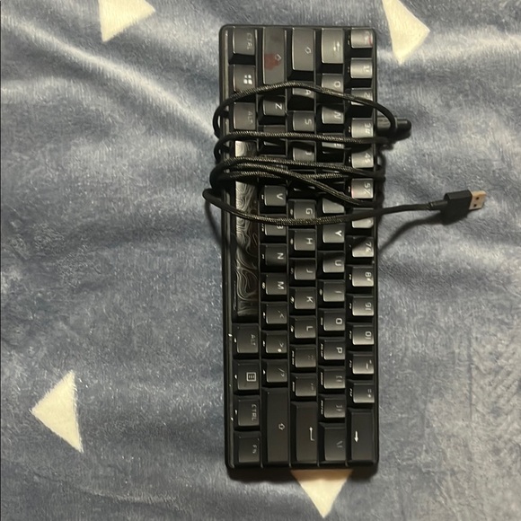 Compact Black Wired Keyboard